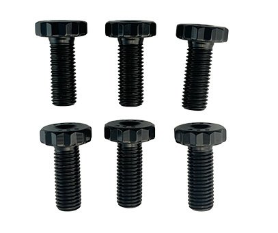Flexplate Bolt Kit - 11 mm x 1.5 - 22 mm Long - 12 Point Head - Chromoly - Black Oxide - Set of 6