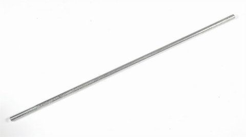 Throttle Linkage Rod - 11-1/2 in Long - 1/4-28 in Male Thread - Steel - Zinc Oxide - Each