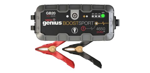 Portable Battery - Boost Sport - Lithium-ion - 500 amps 12V - 2.1 amps 5V Power Supply - 2 ft Clamp-On Cables Included - 100 Lumens Light - Kit