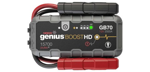 Portable Battery - Boost HD - Lithium-ion - 2000 amps 12V - 15 amps 12V / 2.1 amps 5V Power Supplies - 2 ft Clamp-On Cables Included - 400 Lumens Light - Kit