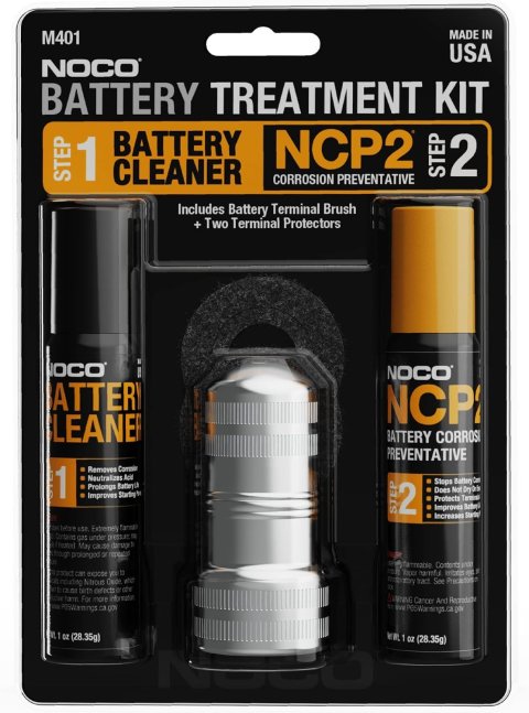Battery Cleaner - Foaming - Corrosion Inhibitor / Terminal Protectors / Cleaning Brush - 1 oz Aerosol - Kit