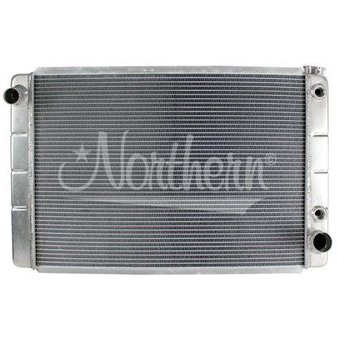 Radiator - Race Pro - Single Pass - 30.875 in W x 19.625 in H x 3.125 in D - Driver Side Inlet - Passenger Side Outlet - Aluminum - Natural - GM - Each