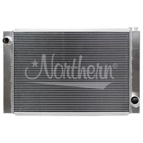 Radiator - Race Pro - Single Pass - 30.875 in W x 19.75 in H x 4.25 in D - Driver Side Inlet - Passenger Side Outlet - Aluminum - Natural - GM - Each