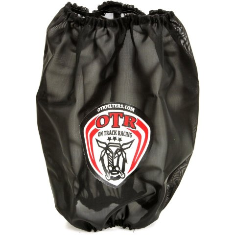 Air Filter Wrap - Round - 5.39 in Diameter - 9.42 in Tall - OTR Logo - Polyester - Black - Kawasaki KRX 1000 2020-23 - Each