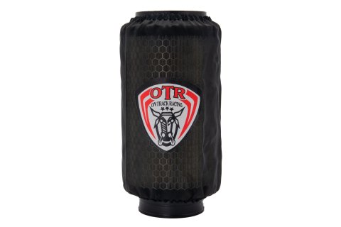 Air Filter Wrap - Round - 4 in Diameter - 8.28 in Tall - OTR Logo - Polyester - Black - Polaris Sportsman - Each
