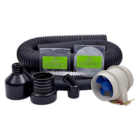 Helmet Air Blower Kit - Air Filter / Screen / Hose / Blower Motor / Fittings - Kit