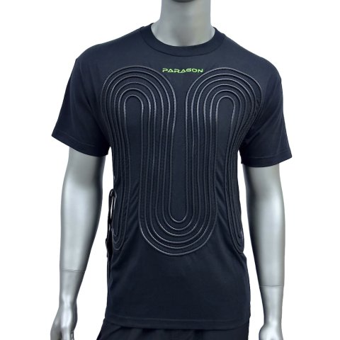 Cooling Shirt - Paragon Pro - Kink Free Water Tubing - Right Side Exit - Cotton - Short Sleeve - Black - Medium - Each