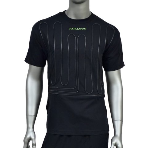 Cooling Shirt - Paragon - Kink Free Water Tubing - Right Side Exit - Cotton - Short Sleeve - Black - 2X-Large - Each
