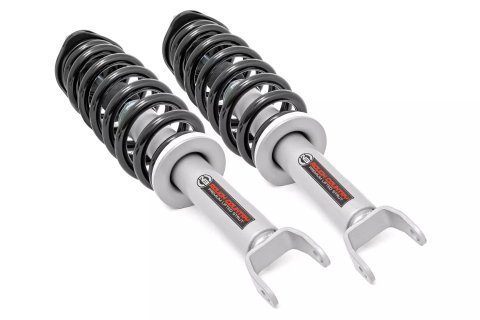 Strut - Premium N3 - Front - Steel - Silver Paint - 3-1/2 in Lift - Ram Fullsize Truck 2019-25 - Pair