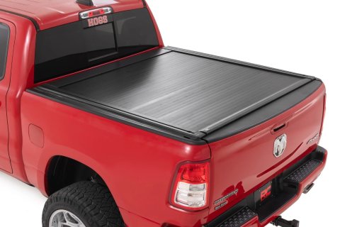 Tonneau Cover - Retracting - Powered - Remote Included - Aluminum - Black - 5 ft 7 in Bed - Ram Fullsize Truck 2019-25 - Kit