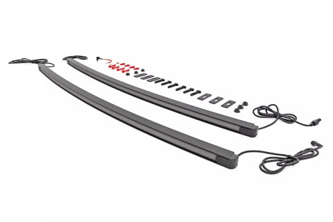 LED Light Assembly - Grille Lights - 30 in Long - 324 White LED - Grille Mount - Hardware / Wiring Harness Included - Aluminum - Black Powder Coat - Ford Fullsize Truck 2017-22 - Kit