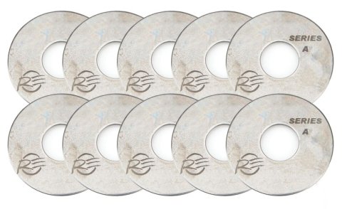 Bump Stop Washer - A-Series - 1.85 in OD - 0.635 in ID - 0.055 in Thick - Steel - Natural - Set of 10