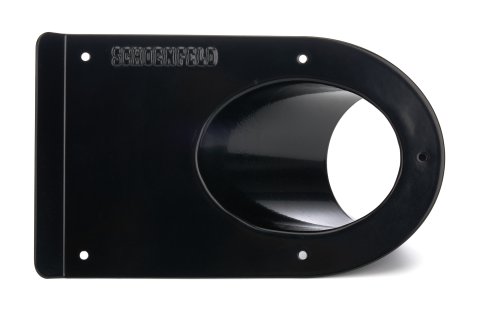 Exhaust Shield - Tail Pipe Saver - 3 in Diameter Round - Single 45 Degree Outlet - Steel - Black Powder Coat - Each