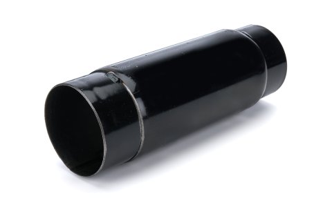 Muffler - Race - 2-3/4 in Center Inlet - 2-3/4 in Center Outlet - 6 x 3 in Round Body - 8 in Long - Steel - Black Paint - Each