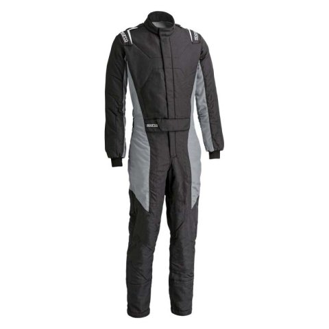 Driving Suit - Stint - 1-Piece - SFI 3.2A/5 - Double Layer - Aramid / Nomex - Black / Gray - Large - Each