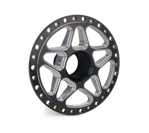 Wheel Center Section - 24 Spline - Aluminum - Black Anodized / Machined - Each