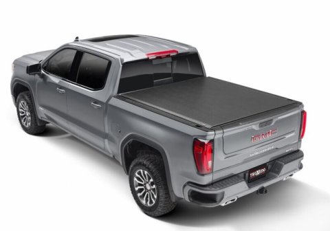Tonneau Cover - Lo Pro QT - Roll-Up - Hook and Loop Attachment - Vinyl Top - Black - 5 ft 8 in Bed - GM Fullsize Truck 2019 - Kit