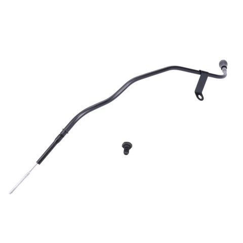 Engine Oil Dipstick - Solid Tube - Block Mount - 21.5 in Long - Aluminum / Steel - Black Anodized / Powder Coat - GM LS-Series - Each