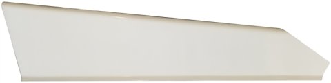 Sun Visor - Right Side - Fiberglass - White - Triple X Midget - Each