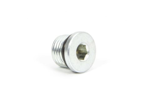 Fitting - Plug - 6 AN - O-Ring - Allen Head - Steel - Zinc Oxide - Each