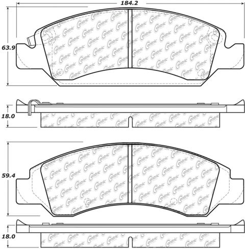 Brake Pads - Fleet Performance - Para-Aramid - GM Fullsize SUV 2014-17 - Set of 4