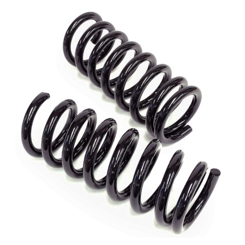 Suspension Spring Kit - 1 in Lowering - 2 Coil Springs - Black Powder Coat - Front - Small Block Chevy - Chevy Fullsize Car 1955-57 - Pair
