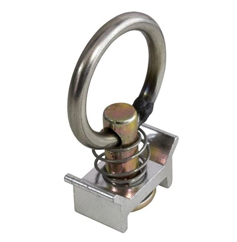 Tie Down Anchor - Single Stud - 1.18 in Ring - 1000 lb Capacity - Steel - Cadmium Plated - L-Track Systems - Each