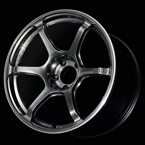 Advan RG-4 17x8.0 / +35 Offset / 4x100 / 63mm Bore / Racing Hyper Black and Ring