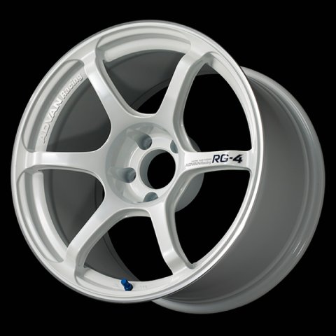 Advan RG-4 17x10.0 / +35 Offset / 5x114.3 / 73mm Bore / Racing White Metallic and Ring