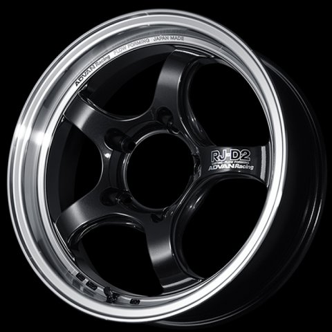 Advan RG-D2 15x5.0 / +38 Offset / 4x100 / 63mm Bore / Machining and Black Gunmetallic
