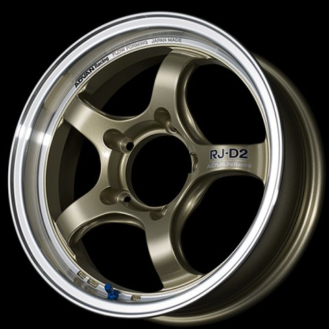 Advan RG-D2 17x7.0 / +42 Offset / 4x100 / 63mm Bore / Machining and Champagne Gold