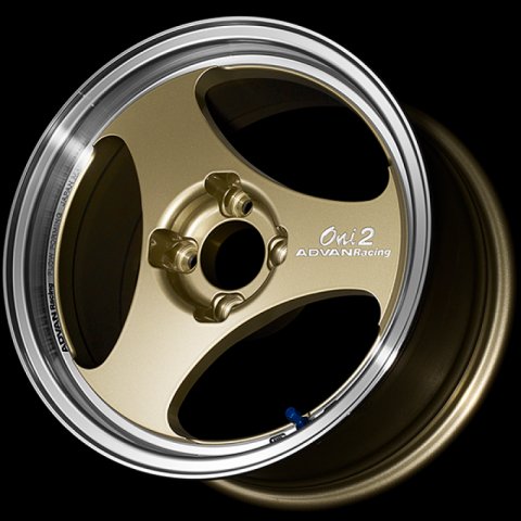 Advan ONI2 15x5.0 / +45 Offset / 4x100 / 63mm Bore / Machining and Champagne Gold