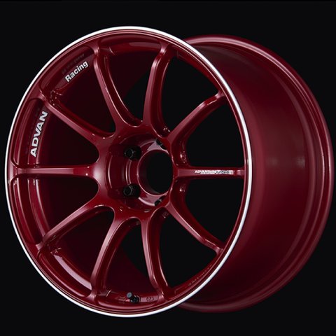 Advan RSIII 18x7.5 / +48 Offset / 5x112 / 66.5mm Bore / Racing Candy Red and Ring