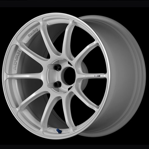 Advan RSIII 18x8.0 / +33 Offset / 5x110 / 65.2mm Bore / Racing White Metallic and Ring