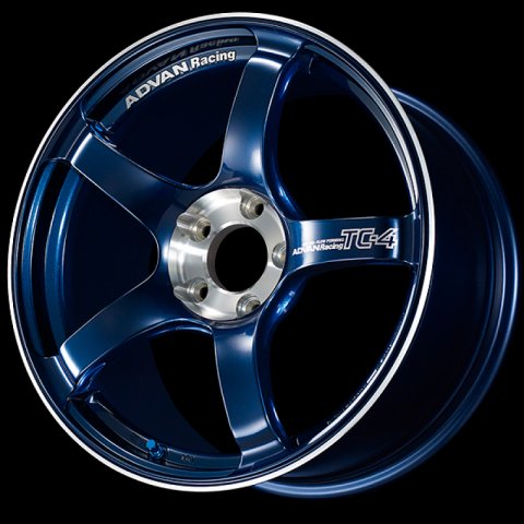 Advan TC-4 SE 18x7.5 / +42 Offset / 5x112 / 66.5mm Bore / Racing Indigo Blue and Diamond Cut
