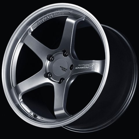 Advan GT for Porsche 19x10.5 / +45 Off / 5x130 / 71.6mm Bore / Machining and Hyper Platinum Black