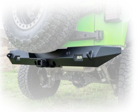 Turn Offroad 2007-2018 Jeep JK Rear Bumper with Hitch and Lights
