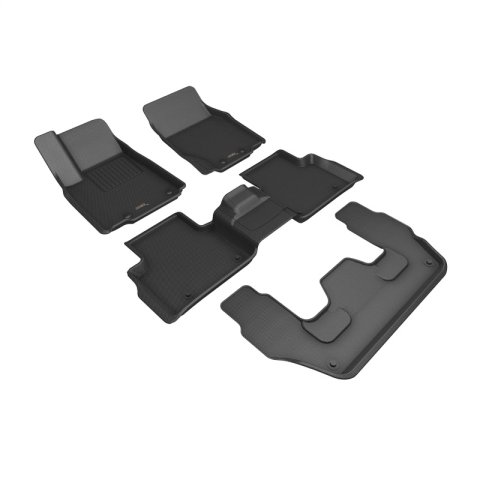3D MAXpider 22-25 Jeep Grand Cherokee L 6-Seat w/ Rear Center Kagu 1st 2nd 3rd Row - Set (Black)