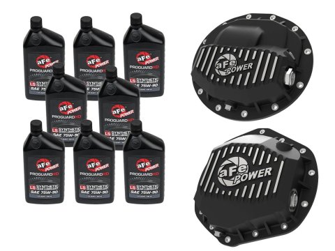 aFe Power Front/Rear Diff Cover Kit w/ Oil 13-18 Dodge L6 Trucks (AAM 9.25-12 & AAM 11.5/12-14)