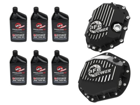 aFe Power Front/Rear Diff Cover Kit w/ Oil 11-19 GM Diesel Trucks V8 (AAM 9.25-12 & AAM 11.5-14)