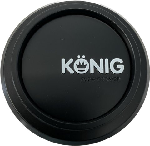 Konig Flow Formed Pop-in Center Cap - Heliogram/Neoform Black