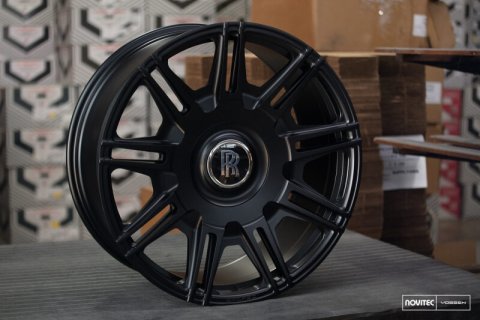 Vossen x Novitec SP2 22x10.5in - 5x112 BP - ET15 - Satin Black Rolls-Royce Ghost 2nd Gen Rear Wheel