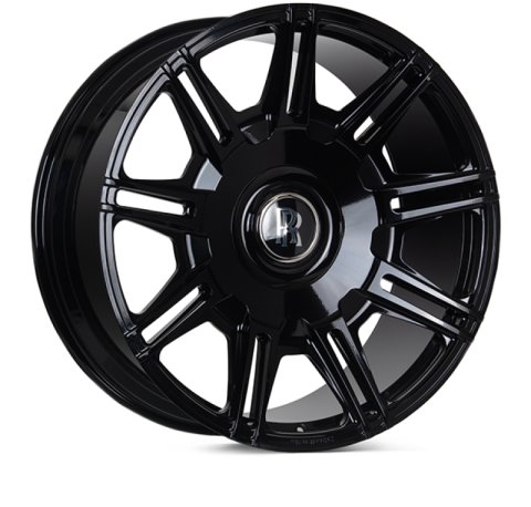 Vossen x Novitec SP2 22x10in - 5x120 BP - ET12 - Gloss Black Rolls-Royce Phantom 1st Gen Rear Wheel