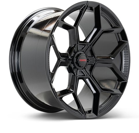 Vossen x Novitec NL5-5L 19x11in - 5x112 BP - ET28 - Gloss Black Lamborghini Huracan Rear Wheel