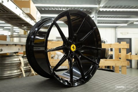 Vossen x Novitec NF9 21x11.5in - 5x114.3 BP - ET29 - Gloss Black Ferrari 296 Rear Wheel