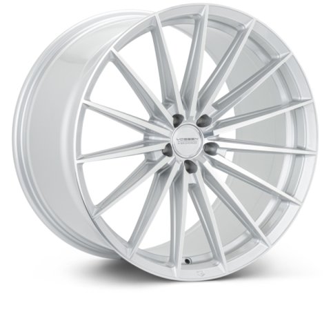 Vossen HFX-4 21x10.5 - 5x112 - ET25 - Deep - 66.5 - Silver Polished Wheel
