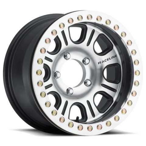 Raceline RT232 Monster BMF 17x8.5in / 5X5.5DBP BP/-19mm Offset /107.95mm Bore - Satin Blk Machined