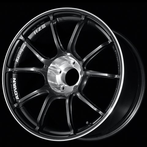 Advan RZIII 18x9.0 / +45 Offset / 5x112 BC / 66.5mm Bore / Black Gun Metallic & Diamond Cut