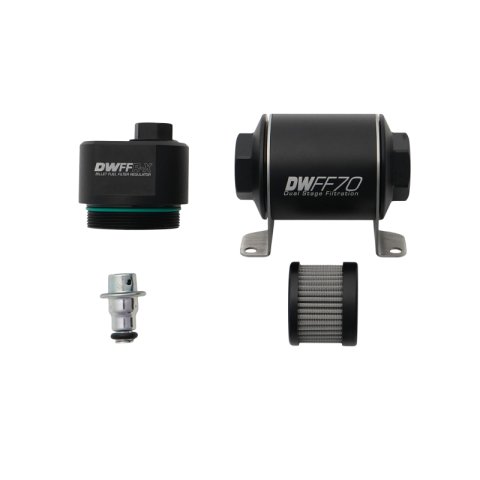 DeatschWerks DWFFR-X 70mm Billet Fuel Filter Regulator - 10 Micron