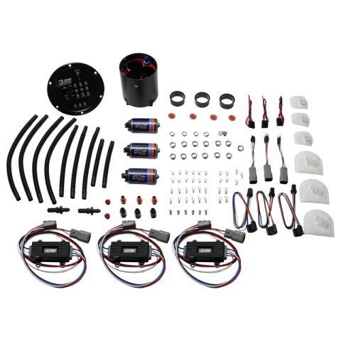 DeatschWerks 09-24 Nissan GT-R R35 X3 Triple Pump Module w/ Triple DW810 Pumps and Controllers